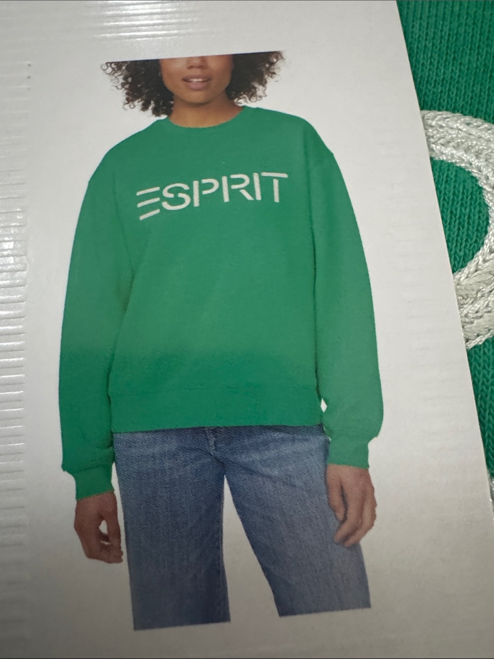 Esprit Green Logo Crewneck Sweatshirt